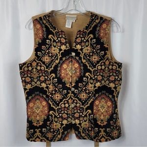 Vintage VTG Coldwater Creek tapestry vest